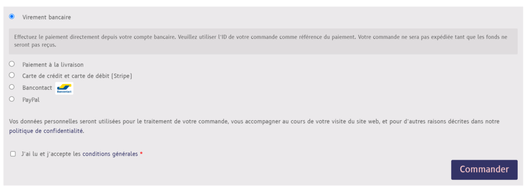 Paiement à la caisse Woo